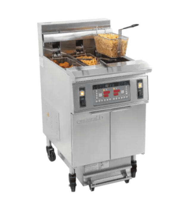 Friteuse électrique avec filtration 12 + 22 litres 8,5+17kW CASSELIN CFPF1222 