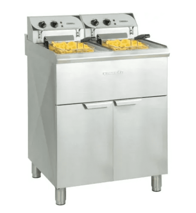 Friteuse électrique sur pieds 2 x 10 litres haut rendement CASSELIN CFP102TB   