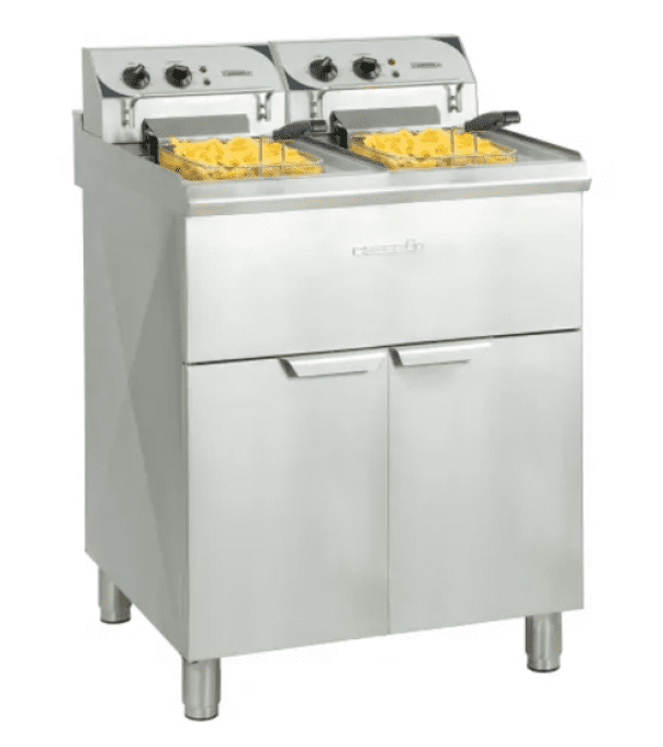 Friteuse électrique sur pieds 2 x 10 litres haut rendement CASSELIN CFP102TC