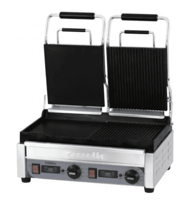 Grill Panini double Premium Mixte avec minuteur CASSELIN CGP2HRBLPT 