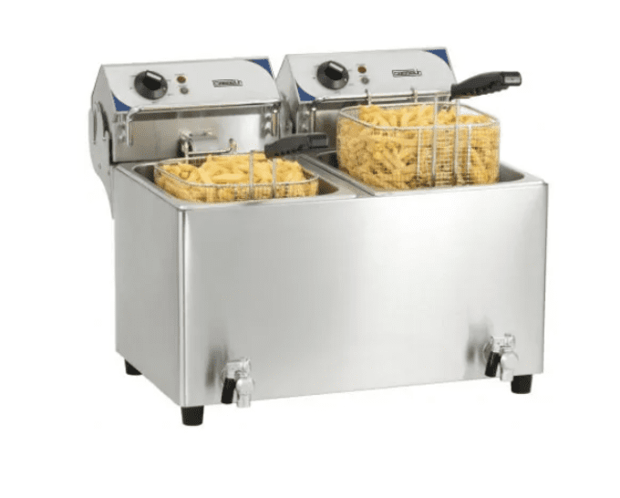 Friteuse électrique avec vanne de vidange 2 x 7 litres CASSELIN CFEV72