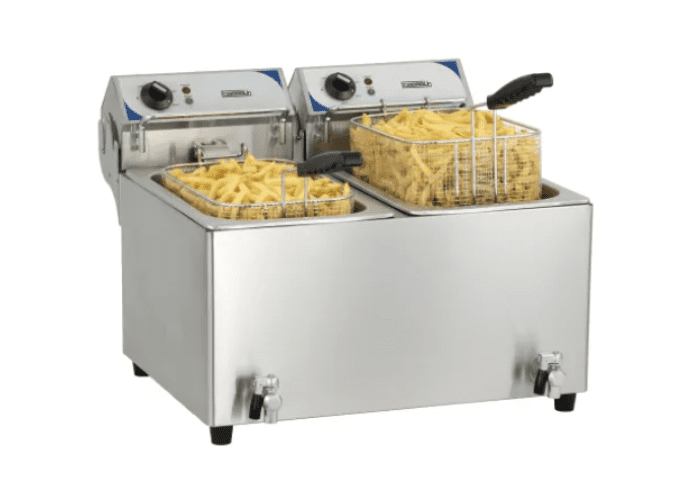 Friteuse électrique avec vanne de vidange 2 x 10 litres CASSELIN CFEV102B