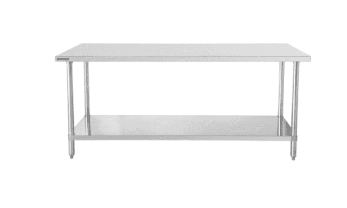 Table de travail inox 600 avec étagère 1000 mm CASSELIN C6TTE100