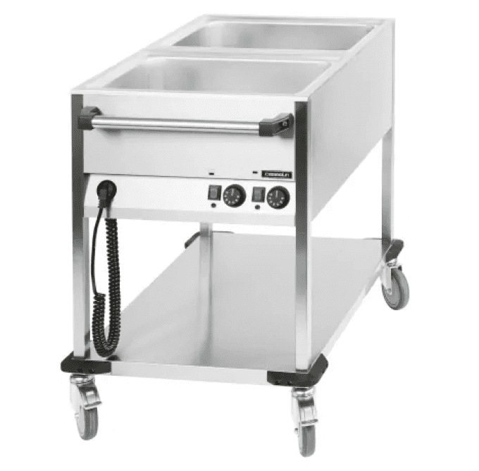 Chariot bain-marie à eau 2 x GN 1/1 CASSELIN CCBM2V