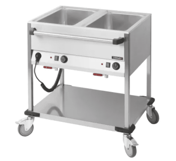 Chariot bain-marie à eau 2 x GN 1/1 CASSELIN  CCBM2H